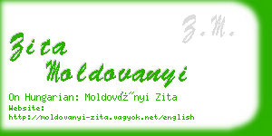 zita moldovanyi business card